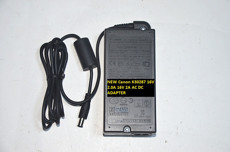 NEW Canon K30287 AC DC ADAPTER 16V 2.0A 16V 2A The special interface with needle output - Click Image to Close